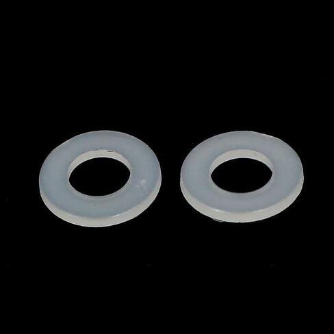 uxcell M4 x 8mm x 1mm Nylon Flat Insulating Washers Gaskets Spacers Fastener for Faucet Pipe Water Hose Grey White 300PCS in Saudi Arabia