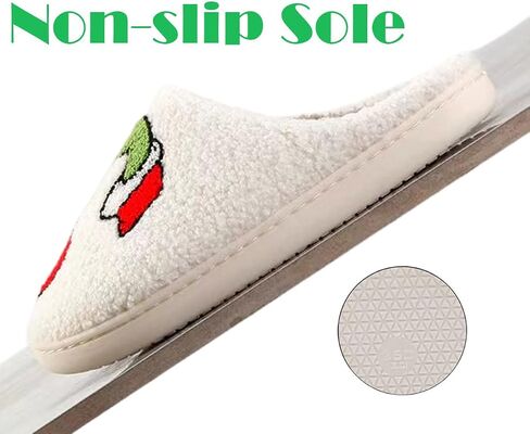 Christmas Slippers For Women Men Indoor Soft Warm Cotton Bedroom Reindeer Slippers House Memory Foam Slippers Cozy Fluffy Fall Winter Home Slippers in Saudi Arabia