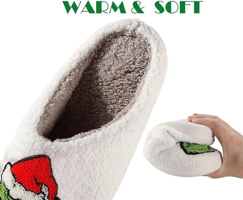 Christmas Slippers For Women Men Indoor Soft Warm Cotton Bedroom Reindeer Slippers House Memory Foam Slippers Cozy Fluffy Fall Winter Home Slippers in Saudi Arabia