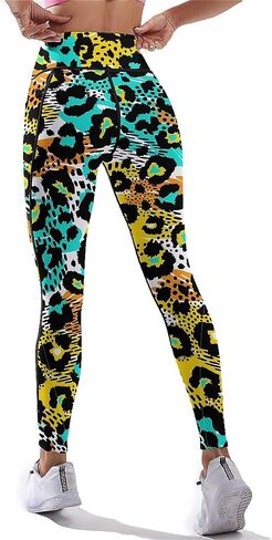 Tummy Control Yoga Pants for Women with Pockets, High Waist Running Sports Workout Yoga Leggings in Kuwait