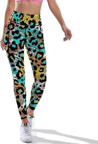 Tummy Control Yoga Pants for Women with Pockets, High Waist Running Sports Workout Yoga Leggings in Kuwait