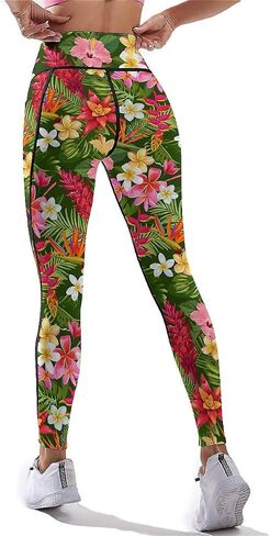 Tummy Control Yoga Pants for Women with Pockets, High Waist Running Sports Workout Yoga Leggings in Kuwait