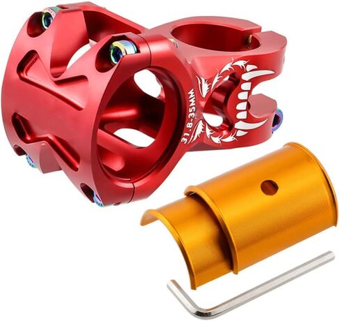 TEQIN Bicycle Stem, 31.8-35mm 70mm Aluminum Alloy Mountain Bike Stem, Short Handlebar Stem for Most Bicycle, Road Bike, MTB, BMX, Cycling Black 70MM in Saudi Arabia