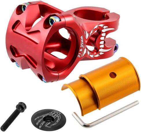 TEQIN Bicycle Stem, 31.8-35mm 70mm Aluminum Alloy Mountain Bike Stem, Short Handlebar Stem for Most Bicycle, Road Bike, MTB, BMX, Cycling Black 70MM in Saudi Arabia