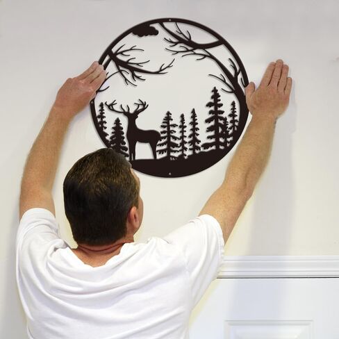 enithElite Forest Wall Decor, Wall Decor Living Room, Outdoor Wall Decor, Round Wall Decor, Metal Wall Decor, Beer Metal Decor Wall, Modern Wall Decor, Art Work for Wall Decor Metal 15 inches in Saudi Arabia
