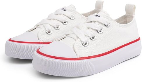 Sonsage Toddler Boys Girls Canvas Sneakers Soft Sole T-Strap Shoes Lightweight Comfy Classical Flats Non Skid Shoe for Little Kids in Kuwait