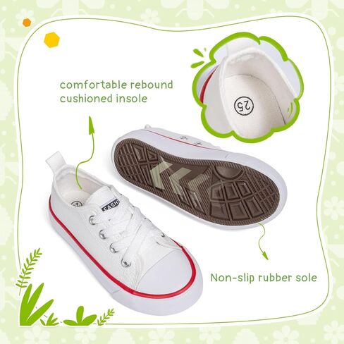 Sonsage Toddler Boys Girls Canvas Sneakers Soft Sole T-Strap Shoes Lightweight Comfy Classical Flats Non Skid Shoe for Little Kids in Kuwait
