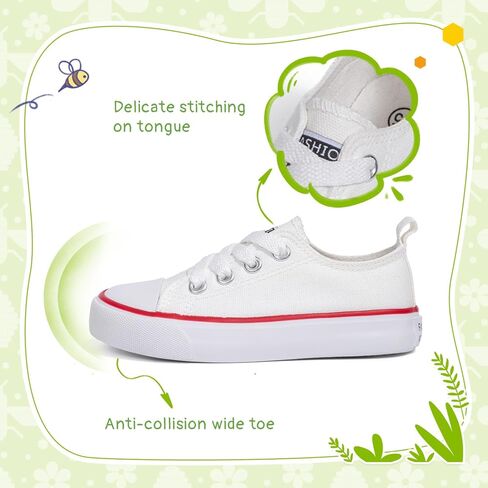 Sonsage Toddler Boys Girls Canvas Sneakers Soft Sole T-Strap Shoes Lightweight Comfy Classical Flats Non Skid Shoe for Little Kids in Kuwait