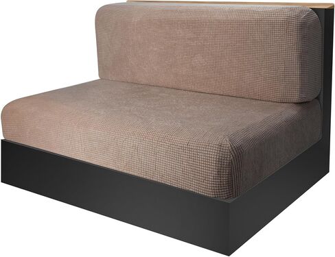 RunNico RV Dinette Cushion Covers-Elastic Camper Cushion Slipcovers-Stretchable Loveseat Sofa Furniture Protector for RV Camper Car Bench (1 Backrest Cover & 1 Bench Cover) (Beige) in Kuwait