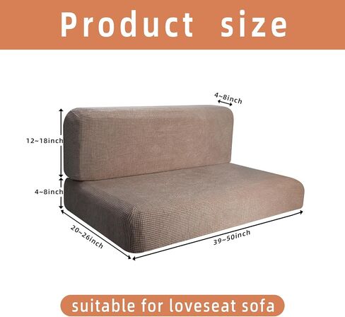 RunNico RV Dinette Cushion Covers-Elastic Camper Cushion Slipcovers-Stretchable Loveseat Sofa Furniture Protector for RV Camper Car Bench (1 Backrest Cover & 1 Bench Cover) (Beige) in Kuwait