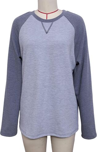 Sweatshirts for Women Crew Neck Huafuge Loose T Shirt Long Sleeve Shirts Tunic Tops for Leggings Fall Fashion S-XL in Saudi Arabia