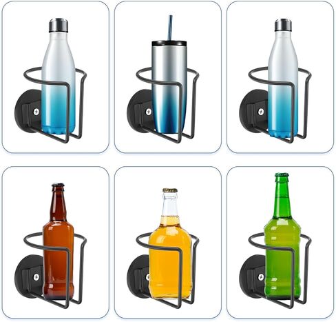 uxcell 4pcs Boat Ring Cup Holder Universal 3 Inch Wall Mounted Boat Cup Drink Holders with Screws for Boats, Marine, Trucks, RVs, Trailers, Yacht, Black in Saudi Arabia