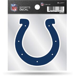 Rico Industries NFL Indianapolis Colts 4"x4" Small Style Decal, Team Color