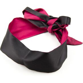 Sexy Soft Silk Satin Eye Mask Shade Blindfold Ribbon Reversible Restraint Patch