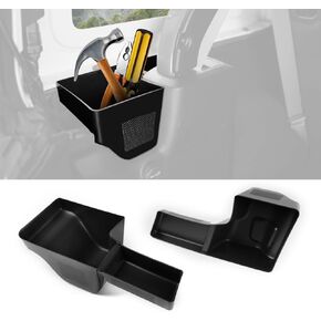 Jeep Wrangler JL Trunk Storage Box, 2 Piece ABS Plastic Storage Case Accessory for 2018/2019/2020/2021/2022 Jeep Wrangler JL JLU and Gladiator JT 2/4 Door, Black