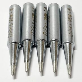 900M-T-2.4D Soldering Iron Tips 5pcs Set, Chisel tip, For Hakko 900M Series Tip Replace Hakko 900M, 907-ESD, 933, 936 replaceable tips, R2.4mm/0.5mm x 17.0mm