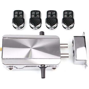 Remote Control Door Lock, Smart Wireless Anti-Theft Lock, Keyless Entry Lock, Intelligent Home Door Lock with 4 Remote Control for Home/Hotel/Apartment