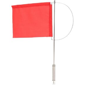 Wind Indicator Red Boat Flag with Stainless Steel Mast for Sailboat Yacht, Easy to Use, Proof Marine Mast Flag (185 * 135mm(7972SM))