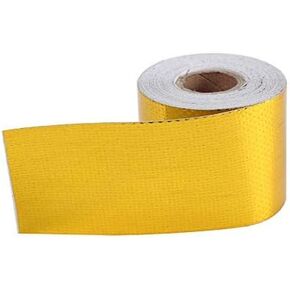 MASO Gold Foil Duct Tape 10MX5CM High Temperature Heat Shield Tape Duct Protective Tapes for Car Oil Pipe Steam Pipe Building Pipe