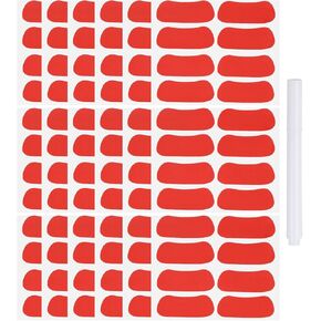 PATIKIL 72 Pairs Sports Eye Black Stickers, Under Eye Black Strips Football Face Stickers Breathable Eyeblack Sticker with 1 Pcs White Pencil for Baseball Fans on Game Day, Yellow
