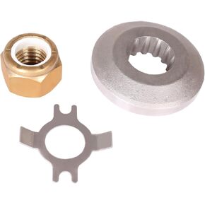SouthMarine Boat Engine 73345 92647M 73345A1 18-4233 Thrust Washer, 76281 Tab Washer, 69578Q1 18-3704 Propeller Nut for Mercury 25HP 30HP 35HP 40HP 45HP 50HP 60HP 70HP Outboard Motor Prop Shaft