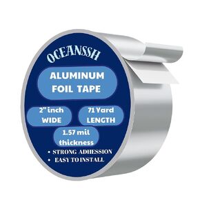 Aluminum Tape - High Temp & Waterproof Foil Tape for Ductwork & Insulation, Strong Adhesive, Heavy Duty Silver Tape, 2" x 27 Yards, Ideal for Sealing & Repairs (1.57 mil)