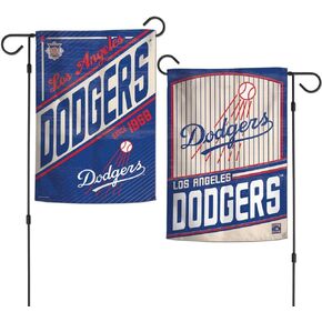 Los Angeles Dodgers WinCraft Cooperstown Edition Team Logo Premium 2 Sided Garden Flag, 12" x 18"