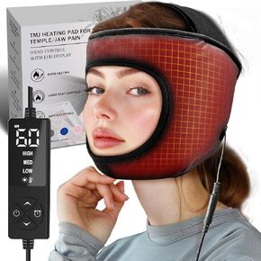 TMJ Relief Products, Heating Pad for Face and Jaw Pain, Hot Therapy for Chin Cheek Temple Pain Tension Headache Relief