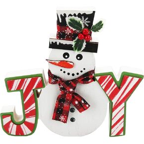 Christmas Snowman Table Sign Christmas Snowman Decorations Farmhouse Wooden Snowman Table Decor Christmas Joy Sign Christmas Decorations Indoor Snowman Kitchen Decor Winter Home Decor