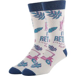 Oooh Yeah Men's Novelty Crew Socks, Positive Funny Fun Crazy Cool Socks