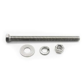 2 PCS 1/2-13 * 6 Stainless Steel Hex Screw Bolts and Nut with Flat Washer and Spring Washer Kits by FULLERKREG