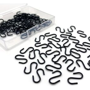 100 PCS Mini S Hooks,Small Hooks,S Hooks for Hanging,Ornament Hooks,Metal S Hooks,for Christmas Ornament 1/2 Inch Wire Hangers for Crafts DIY Iron S-Shaped Connectors for Key Chain (Silver)