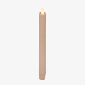 Luminara Flameless Candle Taper (1" x 9.5") Melted Top Real Wax Unscented Remote Ready Timer (Harvest Pumpkin)