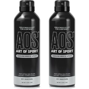 Art of Sport Cooling Muscle Spray, Powerful Pain Relief for Soreness and Joints, ICY Menthol Spray, Made for Athletes, 5 fl oz. (Pack of 2)