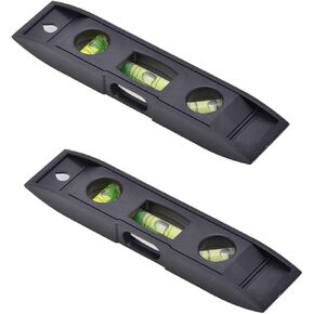 6 Inch Torpedo Level, Magnetic Box Level with 45°/90°/180°Bubbles, Shock Resistant Bubble Level Tool for Measuring-2 Pack