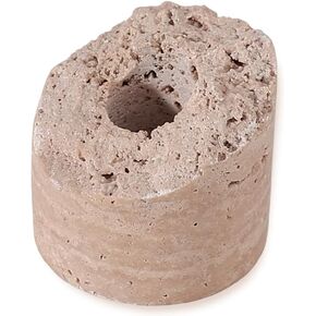 Travertine Candle Holder - Handmade Marble Candlestick Holder for Taper Candle - Vintage Small Stone Candle Sticks Holder Decor for Table Centerpieces, Wedding, Party, Fits 3/4 Inch Thick Candle