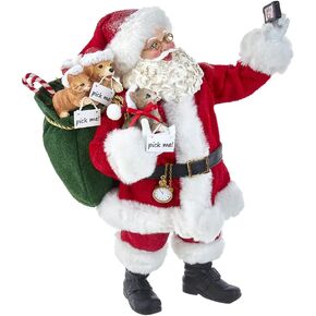 Kurt S. Adler 11-Inch Fabriché Santa Taking Selfie