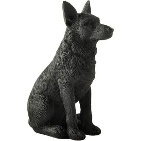 Holiday Stocking Stuffer 3.5" Black German Shepherd Dog Sitting Up Figurine - Black German Shepherd Gifts, Gifts for German Shepherd Lovers, Black German Shepherd Decor