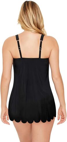 ملابس سباحة نسائية من Penbrooke تجلب قطعة واحدة مثيرة برقبة شبكية سوداء وحاشية صدفية in Kuwait