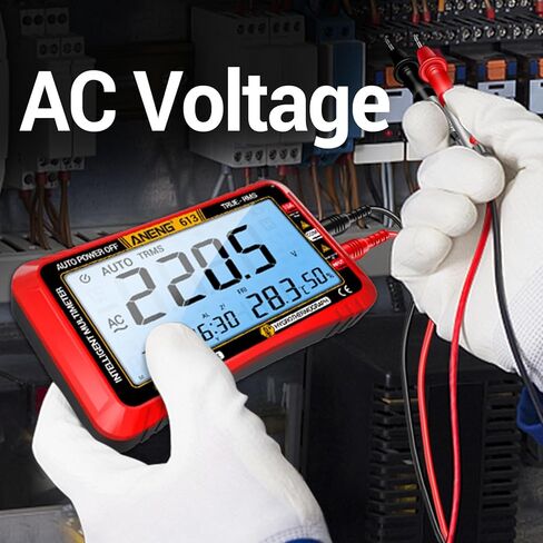 ANENG Multimeter,4000 Counts Voltage Tester,Auto-Ranging TRMS Volt Meter,Digital Multimeter Tester Measures AC/DC Current,Voltage,Diode,Resistance,Continuity,Capacitance,Temperature(Red) in Kuwait