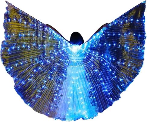 Myohyinwon Light Up Led Isis Wings Belly Dance Carnival Rave Costumes Outfitsfor Women Adults for Christmas Halloween Party in Kuwait