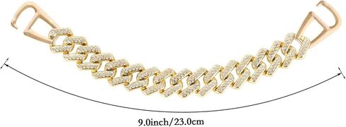 arugaga بلينغ سلاسل سحر الأحذية، سلاسل كريستال سبيكة مع حجر الراين للأحذية تسد الأحذية الديكور DIY النساء الفتيات هدايا الحفلات الفتيات الصنادل والأحذية الكاجوال in Kuwait