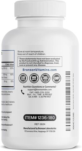 Bronson Calcium 1200 MG Per Serving Sustained Release with Vitamin D3 1000 IU Vitamin D3 Per Serving Non-GMO, 180 Tablets in Saudi Arabia