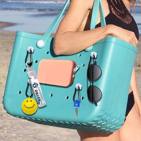 Silicone Phone Holder Set 13 PCS for Bogg Bag with Carabiner Keychains Accessories Charms Compatible with iPhone and Android Phones, Pink in Saudi Arabia