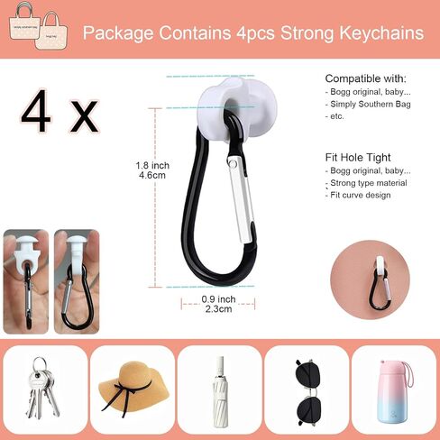 Silicone Phone Holder Set 13 PCS for Bogg Bag with Carabiner Keychains Accessories Charms Compatible with iPhone and Android Phones, Pink in Saudi Arabia