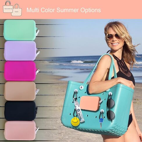 Silicone Phone Holder Set 13 PCS for Bogg Bag with Carabiner Keychains Accessories Charms Compatible with iPhone and Android Phones, Pink in Saudi Arabia
