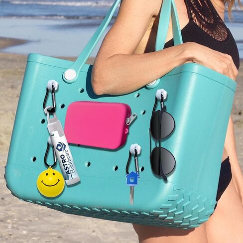 Silicone Phone Holder Set 13 PCS for Bogg Bag with Carabiner Keychains Accessories Charms Compatible with iPhone and Android Phones, Pink in Saudi Arabia