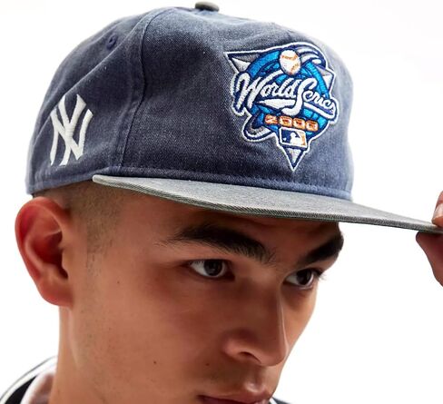 New Era Houston NY New York Yankees Retro The Golfer Cooperstown 2000 World Series Snapback Cap, Adjustable Hat Blue in Saudi Arabia