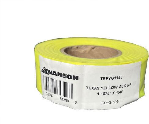 سوانسون تول كو TRFYG1150 1-3/16 بوصة × 150 قدم 3 مل علم تكساس الآمن، أصفر Glo in Kuwait