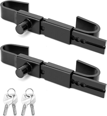 QWORK Shipping Container Lock, 9.8" to 17.3" Adjustable Semi-Trailer Box Door Lock, Heavy Duty Steel Cargo Door Lock, Warehouse Door Lock, Site Office Door Lock with 2 Keys and Cover Lid in Kuwait